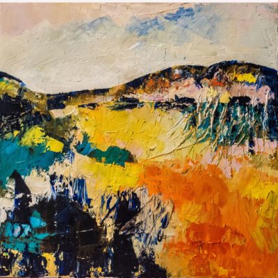 616 Landschap 50x50cm olie verkocht