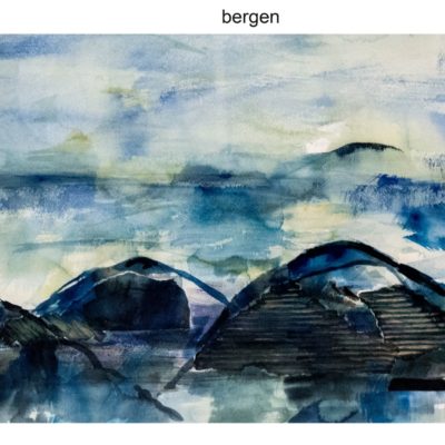 620 bergen 64x44cm acq A4 Verkocht