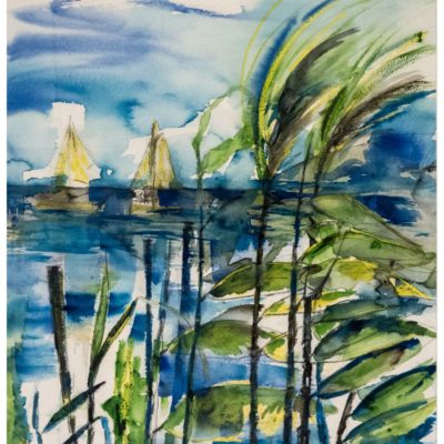 621 waterkant acq 47x59cm A4 80