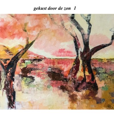 656 Gekust door de zon - 1 70x50cm olie A4 verkocht