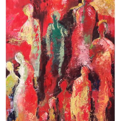 672 mensen 60x80cm olie m 200
