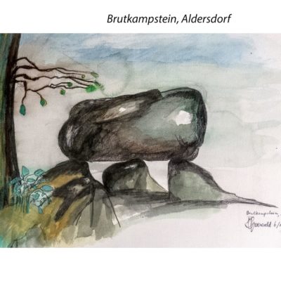 707 Brutkampstein, Aldersdorf 54x33cm aq m verkocht