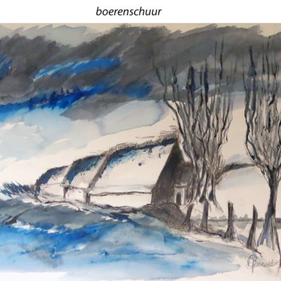 709 boerenschuur 64x47cm aq m 80