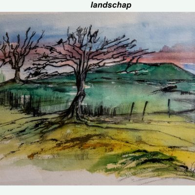 731 landschap aq 54x37cm m 80