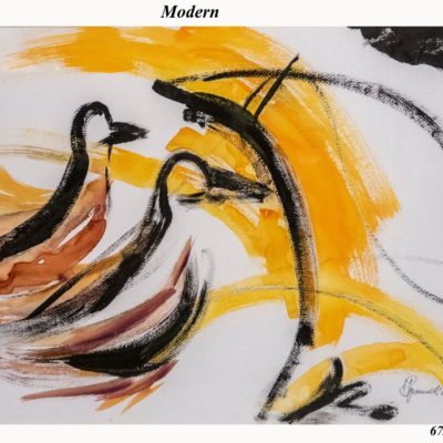 759 Modern aquarel 67x49cm 80