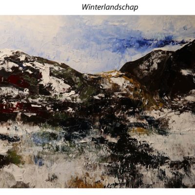 909 Winterlandschap 80x60cm olie verkocht